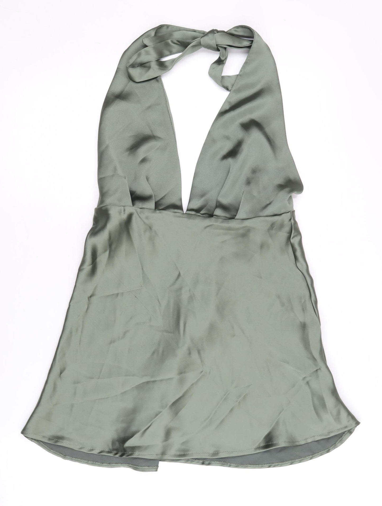 Zara Women’s Green Halter Blouse - Size 12