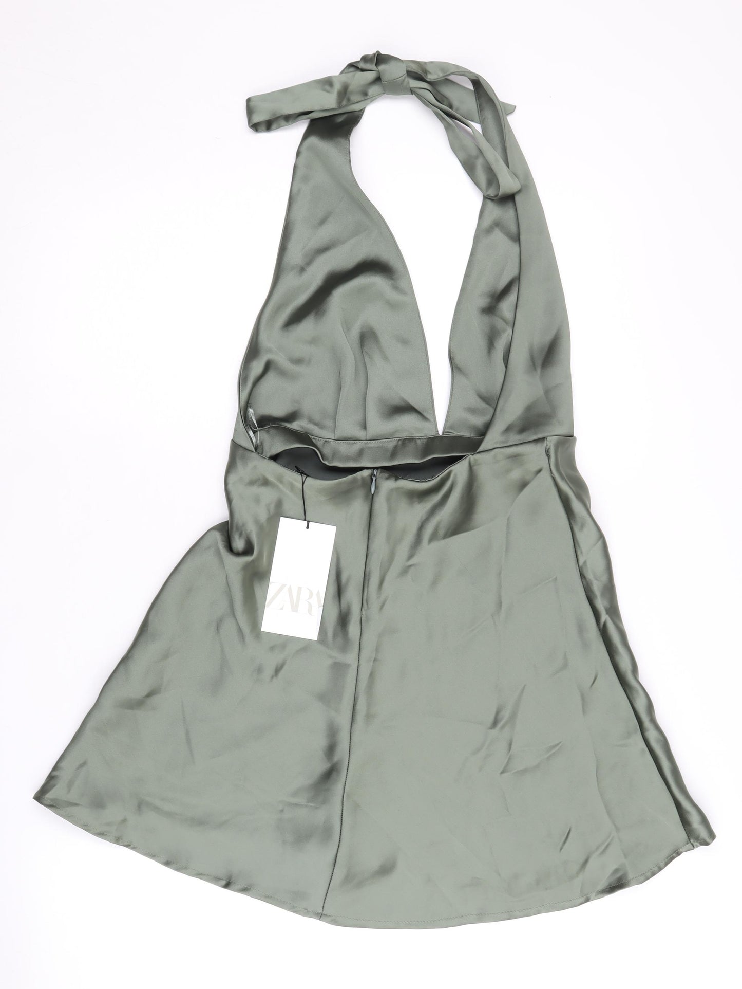 Zara Women’s Green Halter Blouse - Size 12