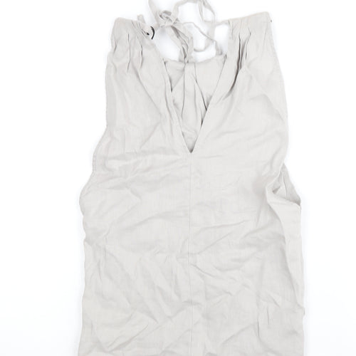 Zara Women's Beige Linen Tank Top XS