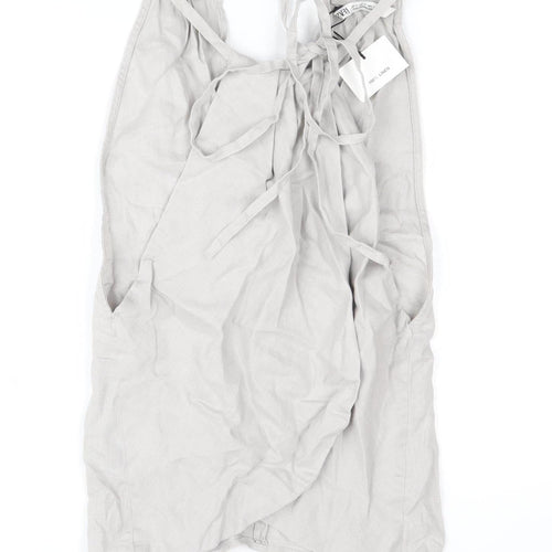 Zara Women's Beige Linen Tank Top XS