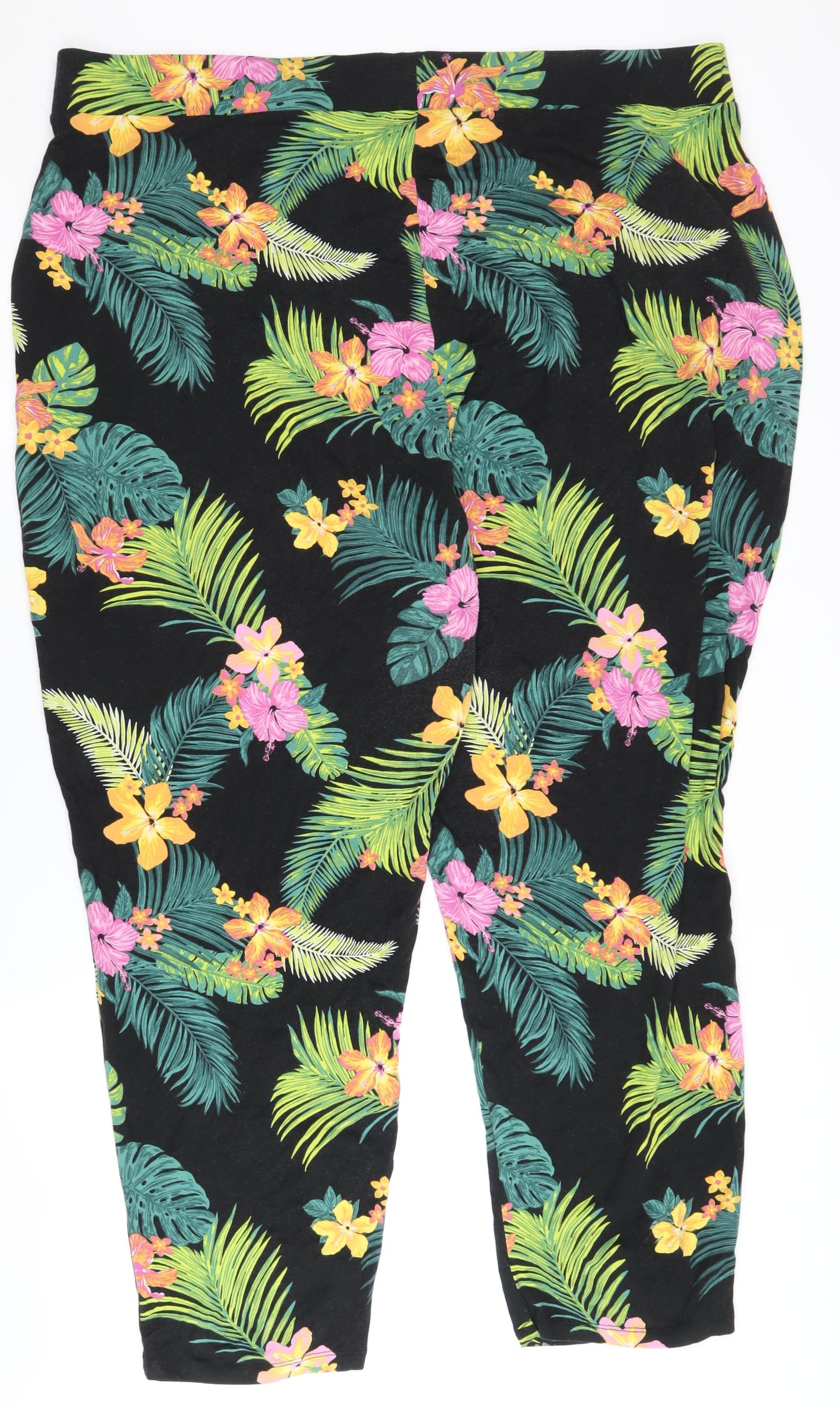 Yours Women's Multicoloured Floral Trousers 26-28