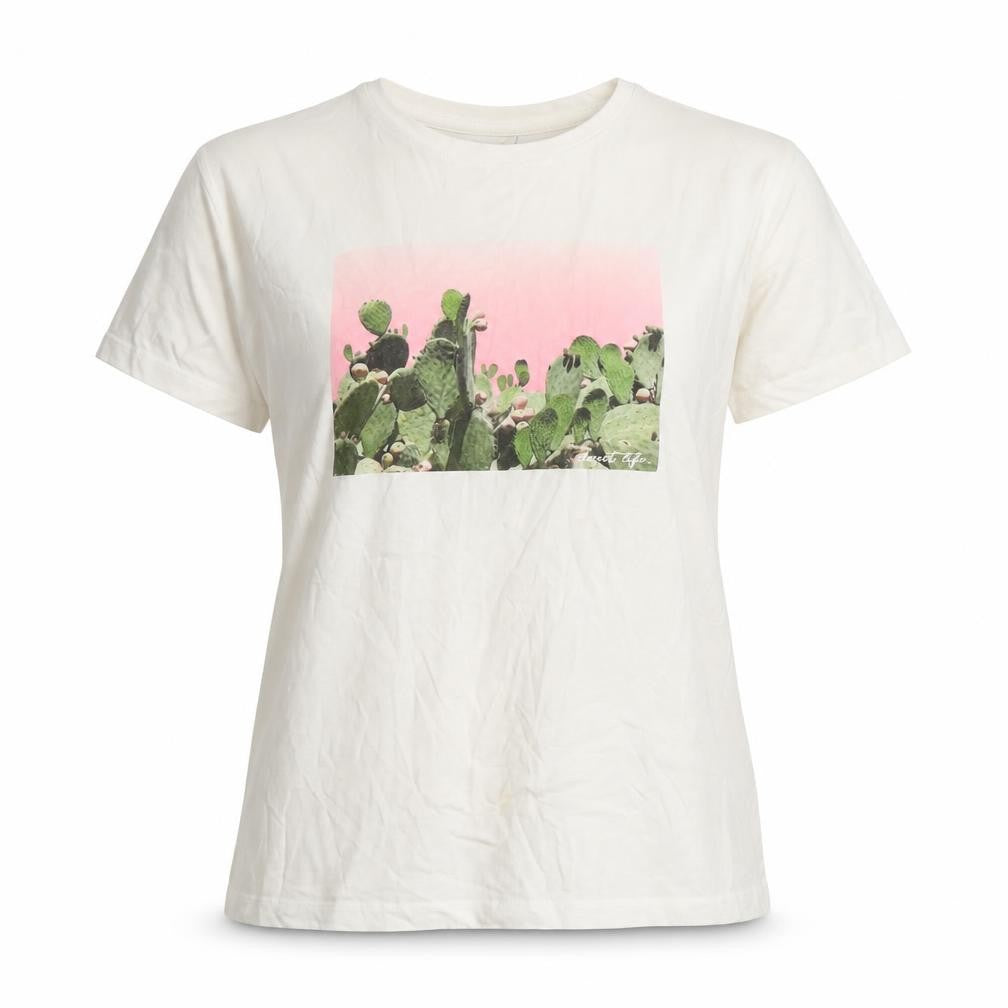 Stitch & Soul Women's White T-Shirt, Size M, Casual