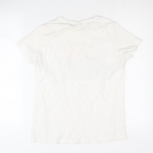 Stitch & Soul Women's White T-Shirt, Size M, Casual