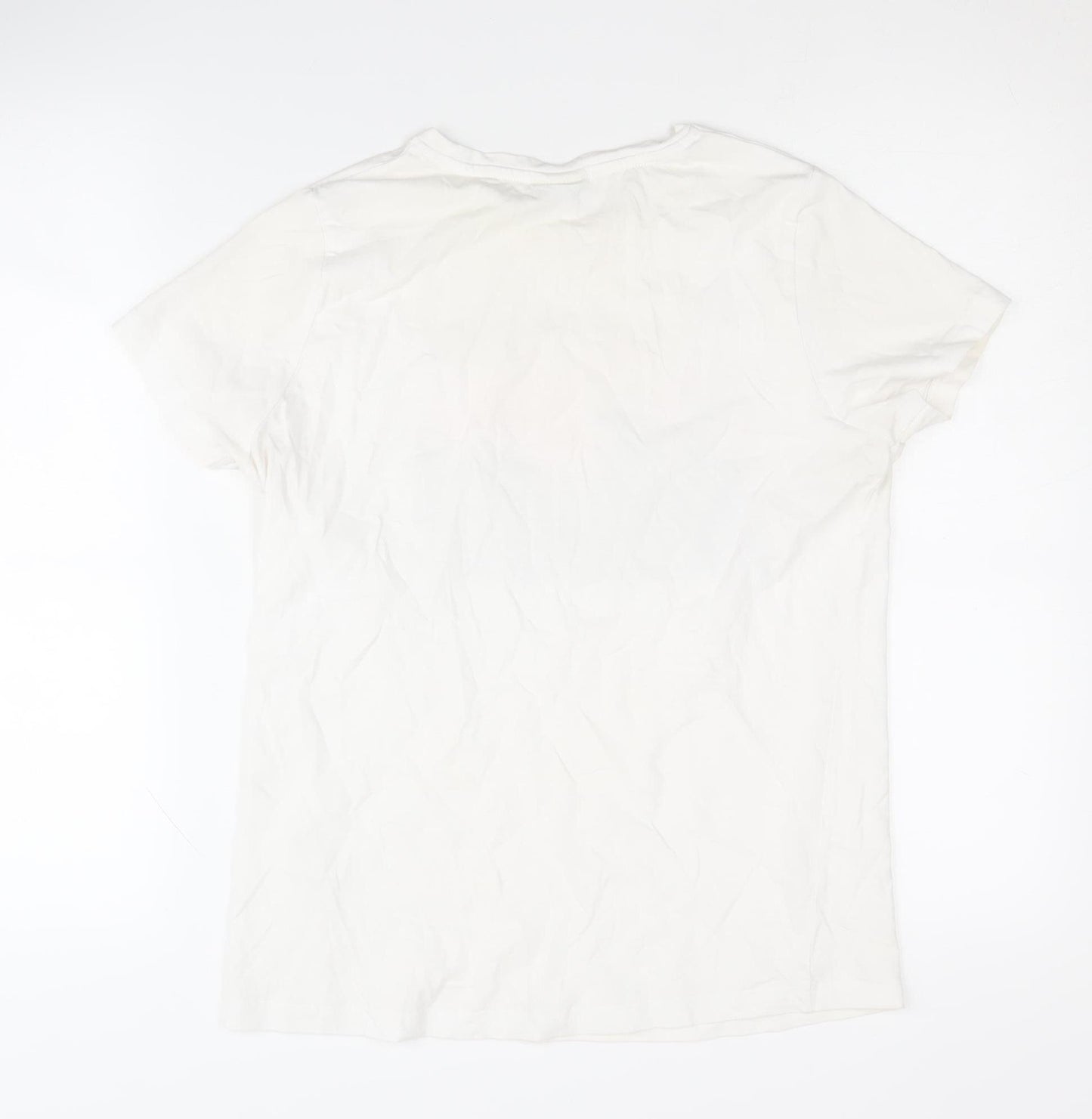 Stitch & Soul Women's White T-Shirt, Size M, Casual