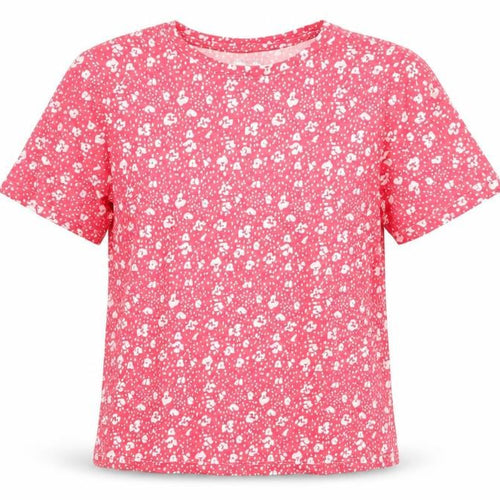Dunnes Stores Women's Pink Floral Cotton T-Shirt, Small