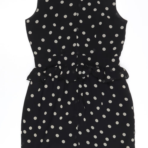Darling Women's Black Polka Dot Sheath Dress M