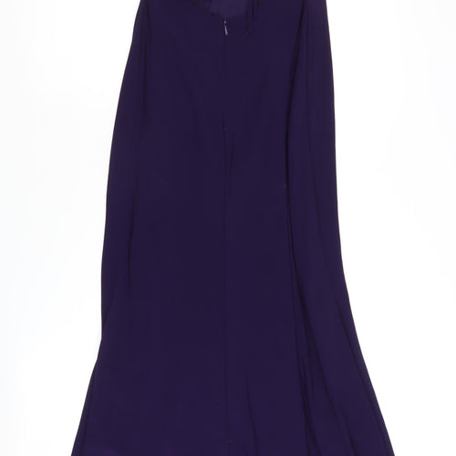 Illusion Women's Purple Beaded Maxi Dress, Size 4