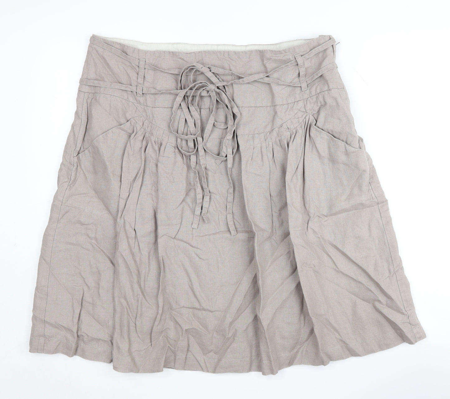 Fat Face Women's Beige Linen Skirt Size 16