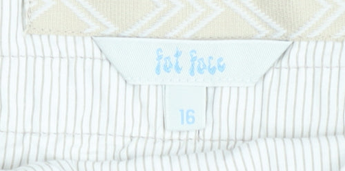 Fat Face Women's Beige Linen Skirt Size 16