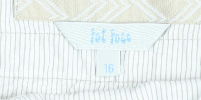 Fat Face Women's Beige Linen Skirt Size 16