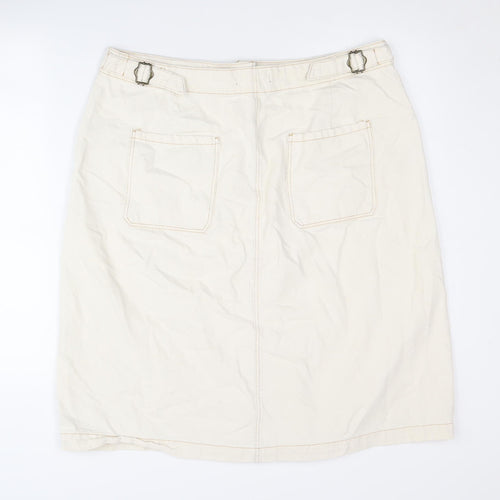Marks and Spencer Women's Beige Pencil Skirt Size 18