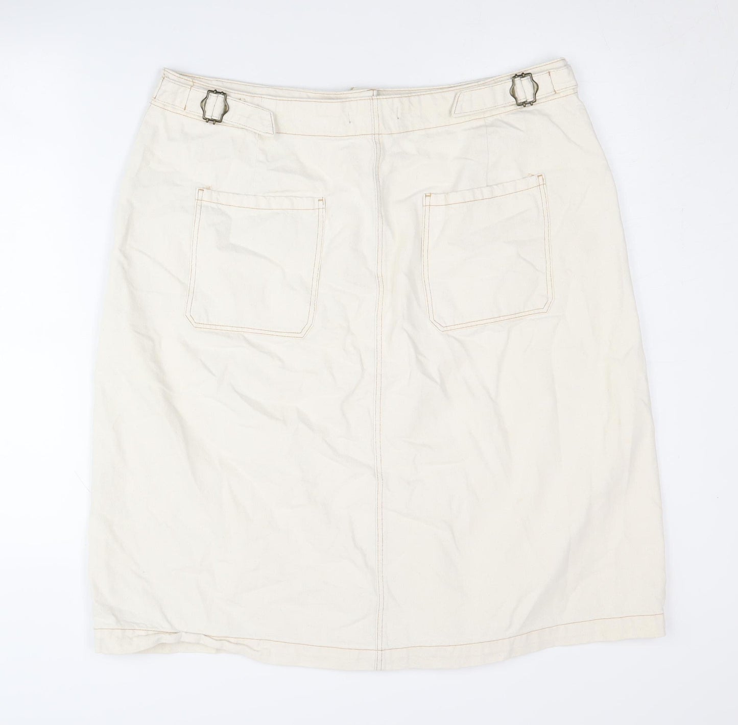 Marks and Spencer Women's Beige Pencil Skirt Size 18