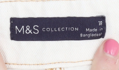 Marks and Spencer Women's Beige Pencil Skirt Size 18