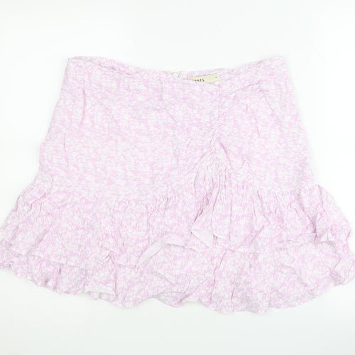 Oasis Women's Multicoloured Short Flare Skirt Size 14