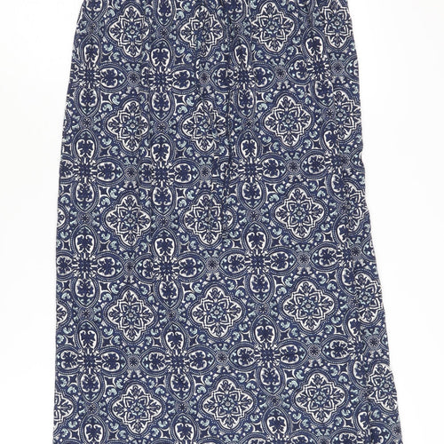 Next Women’s Blue Geometric Strapless Midi Dress