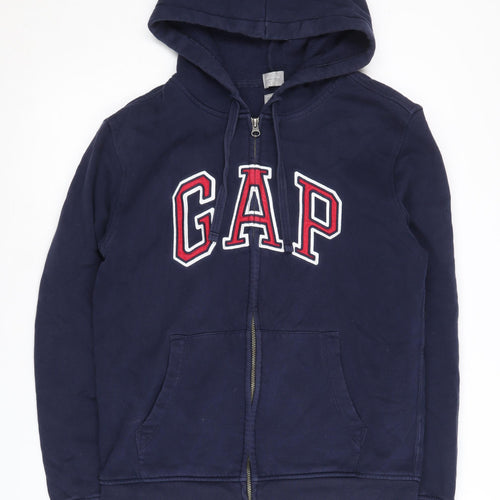 GAP Men's Blue Full Zip Hoodie - Size S