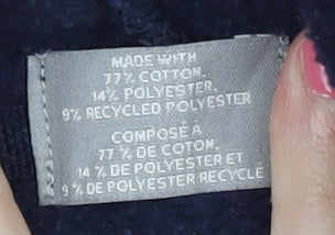 GAP Men's Blue Full Zip Hoodie - Size S