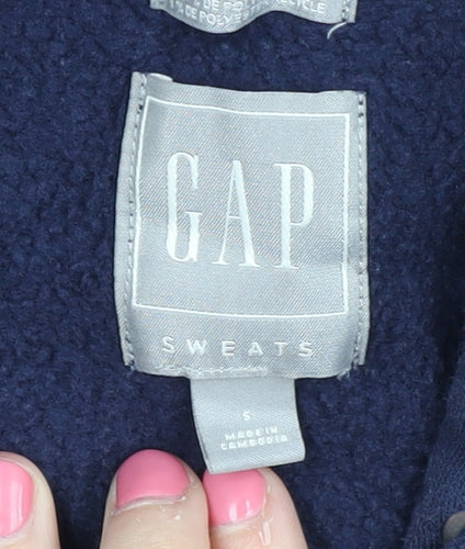 GAP Men's Blue Full Zip Hoodie - Size S