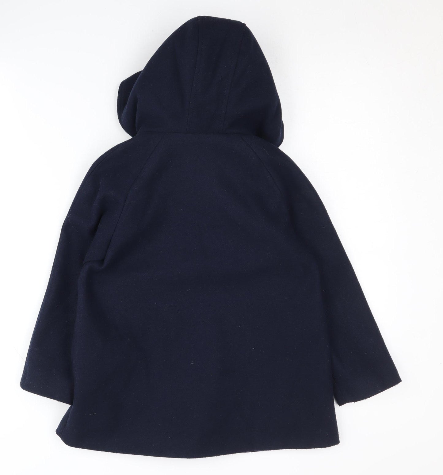Next Girls Blue Duffle Coat 5-6 Years Hooded Winter Jacket