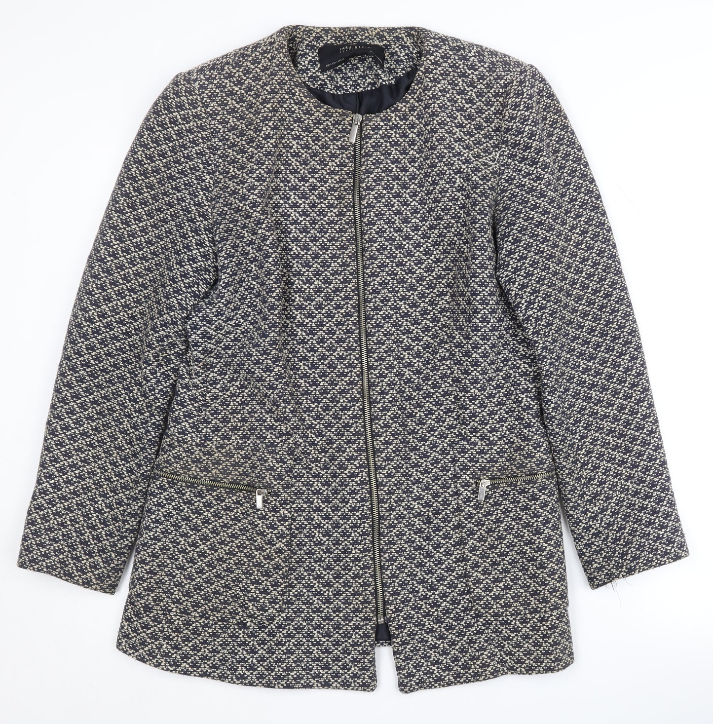 Zara Women's Geometric Patterned Coat, Size L