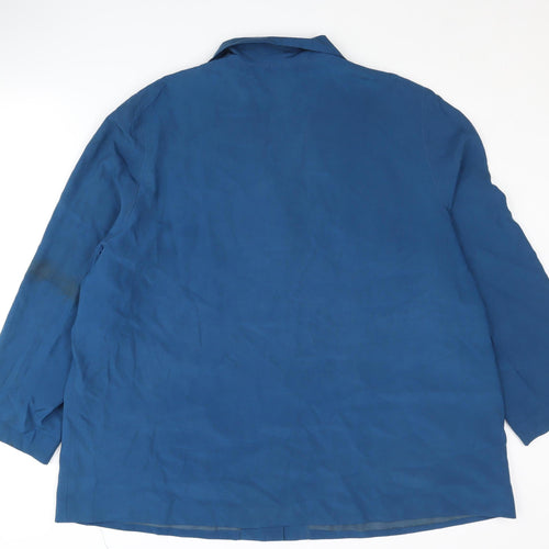 Monsoon Women's Blue Silk Button Coat, Size L