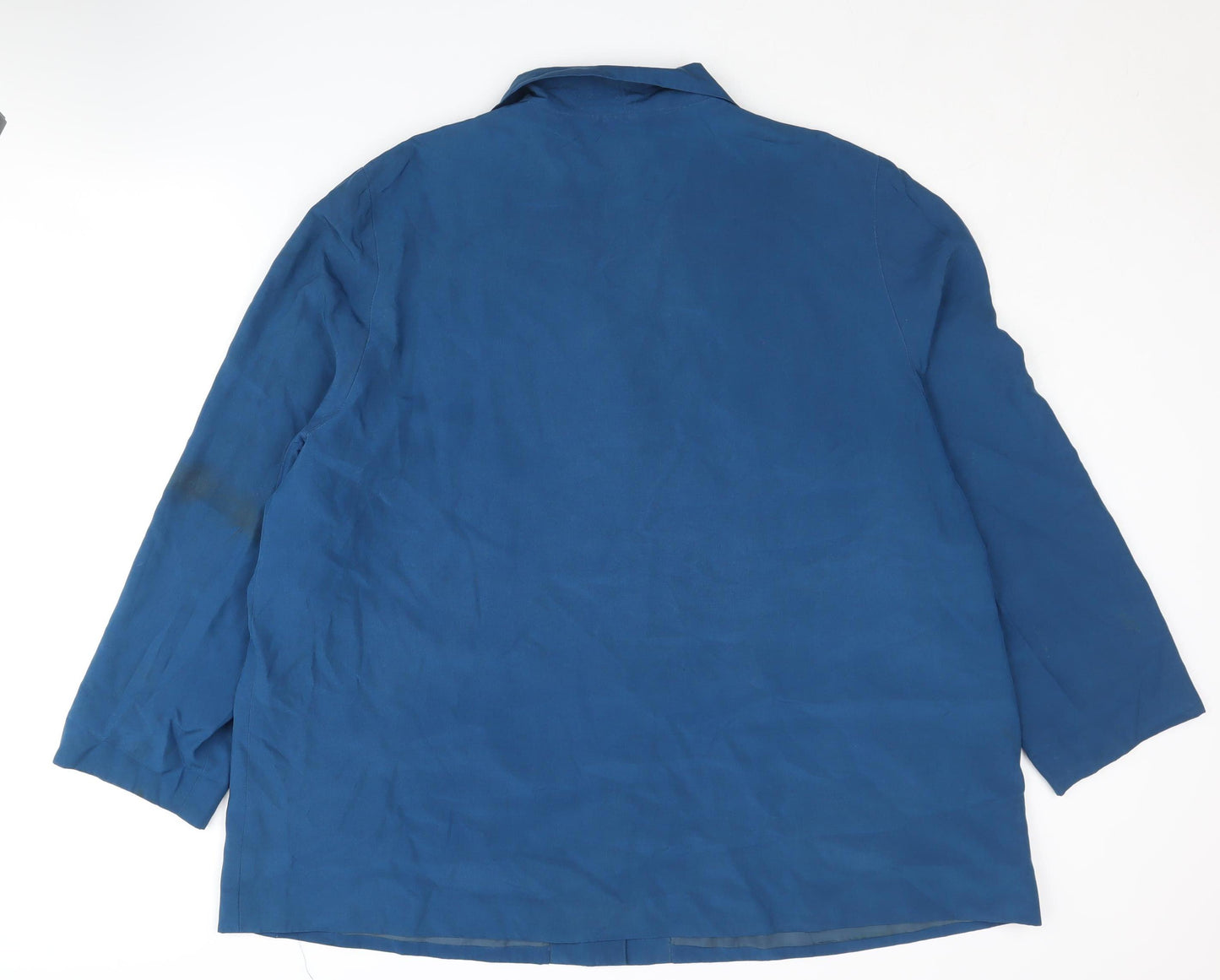 Monsoon Women's Blue Silk Button Coat, Size L