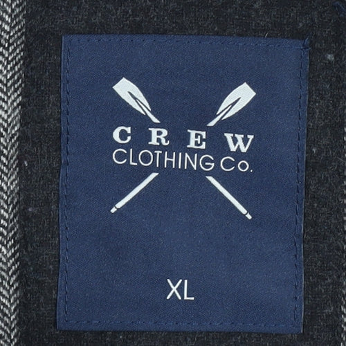 Crew Clothing Co. Men's Blue XL Henley Sweatshirt
