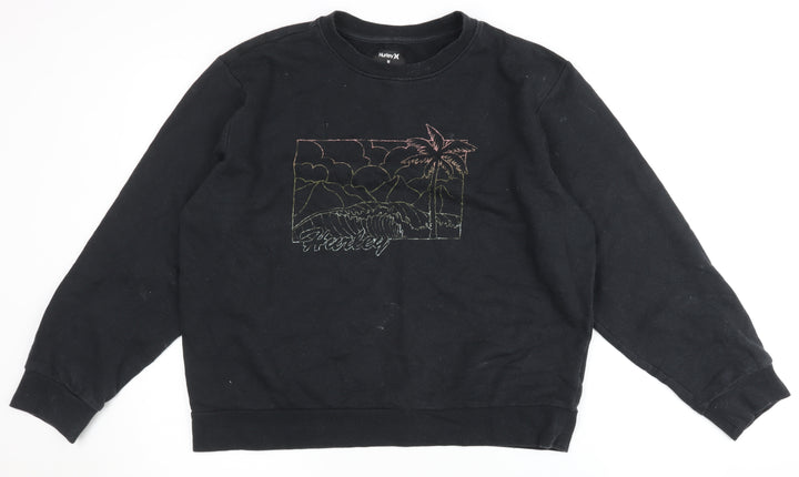 Hurley Men's Black M Pullover Sweatshirt Beach Theme