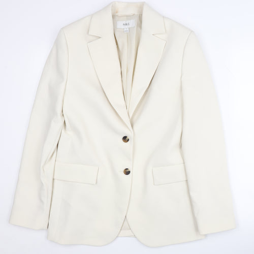 Marks & Spencer Women’s Ivory Blazer Size 8 Regular Fit