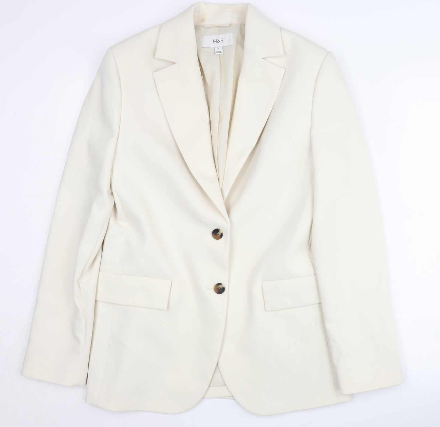 Marks & Spencer Women’s Ivory Blazer Size 8 Regular Fit