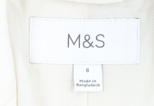 Marks & Spencer Women’s Ivory Blazer Size 8 Regular Fit