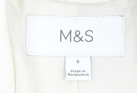 Marks & Spencer Women’s Ivory Blazer Size 8 Regular Fit