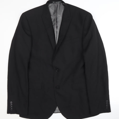 Next Men's Black Blazer 42L Long Length Formal Jacket