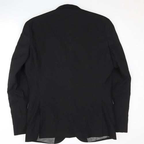Next Men's Black Blazer 42L Long Length Formal Jacket