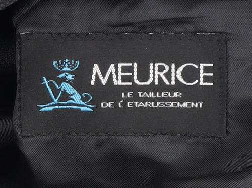 Meurice Men's Grey Wool Blazer 44R Regular Fit