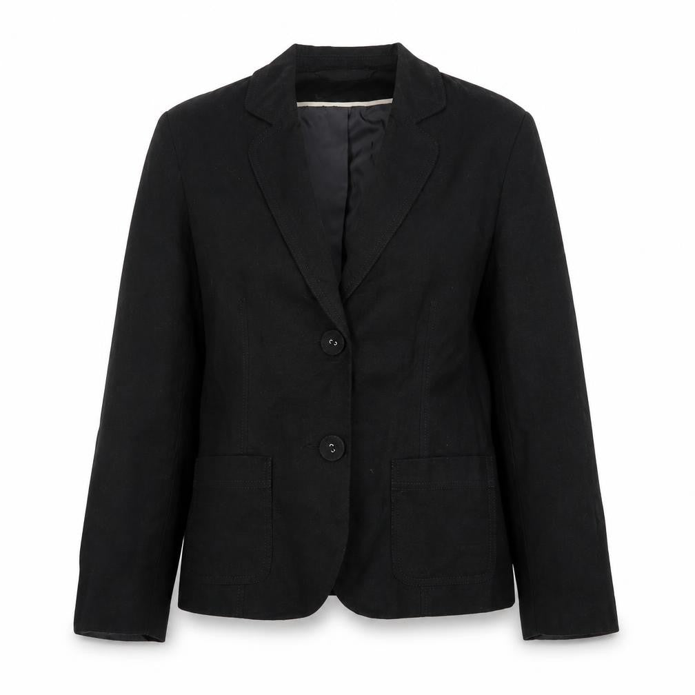 Front view of Classics Women's Black Blazer, size 12