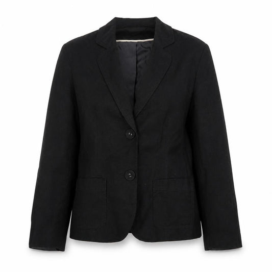 Front view of Classics Women's Black Blazer, size 12