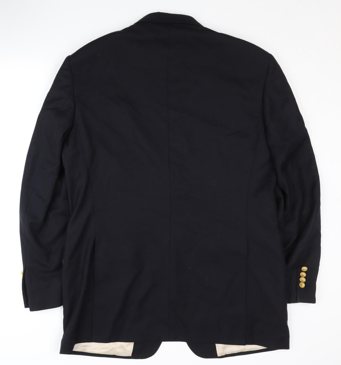 DAKS Men's Black Wool Blazer 42R Regular Fit