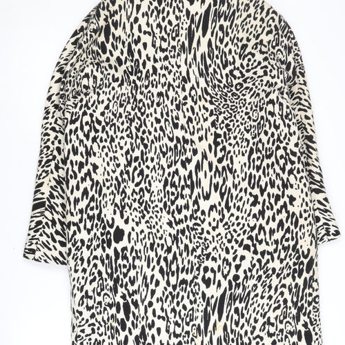 Zara Women's Animal Print Blazer, Size M, Cotton, Casual