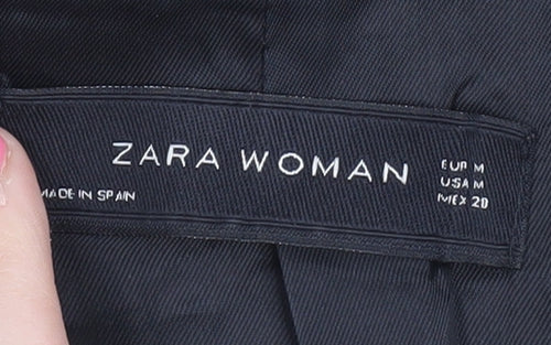 Zara Women's Animal Print Blazer, Size M, Cotton, Casual