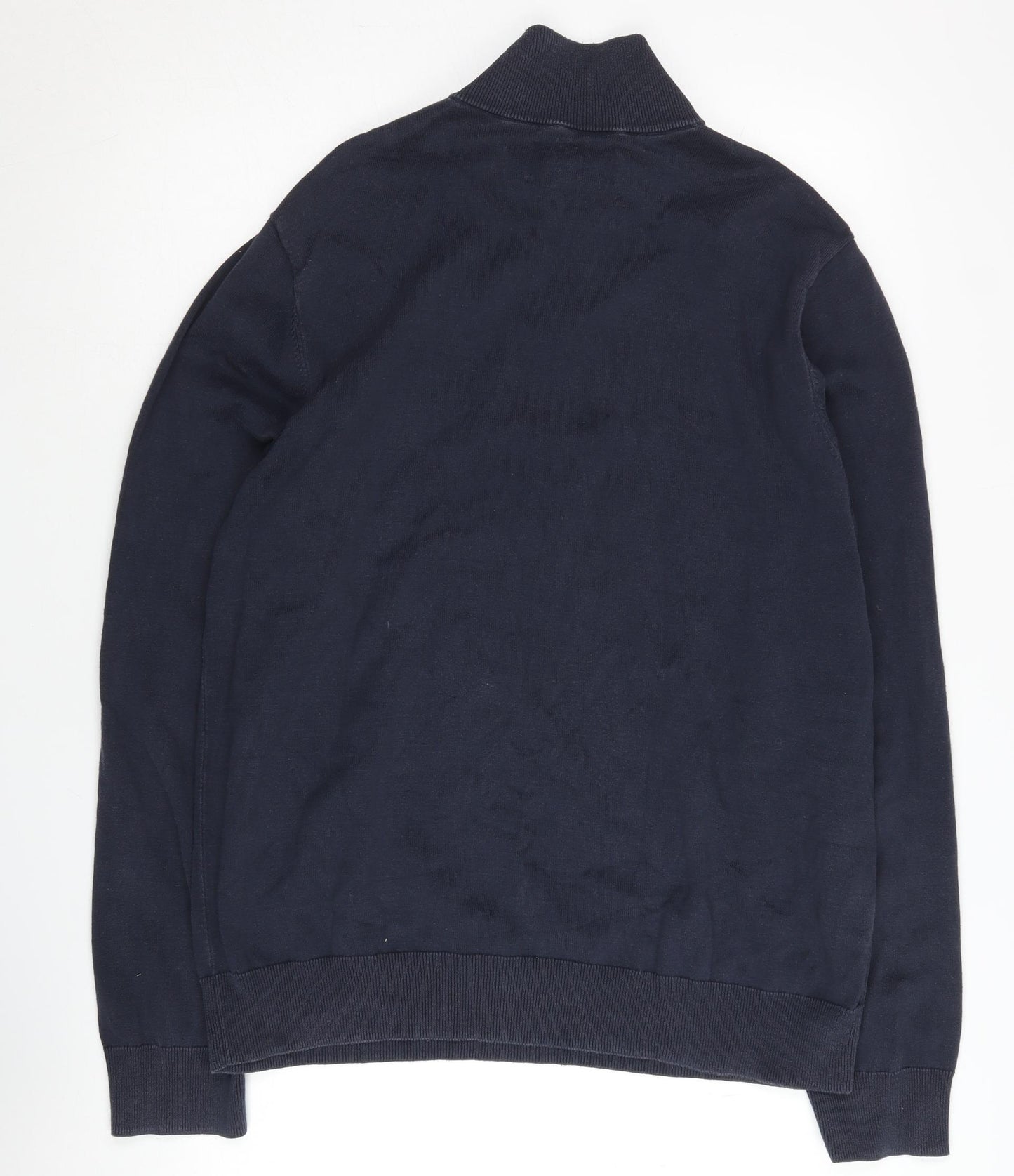 Original Penguin Men's Blue Henley Sweatshirt L