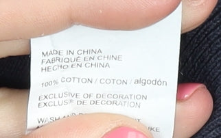 Original Penguin Men's Blue Henley Sweatshirt L