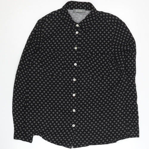 Oasis Women's Black Button-Up Shirt Size 10