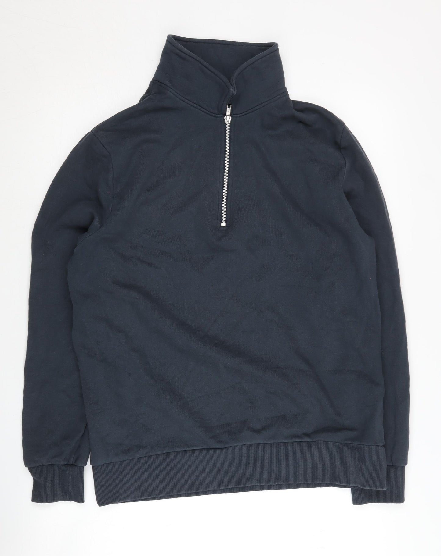 ASOS DESIGN Men's Blue M 1/2 Zip Sweatshirt