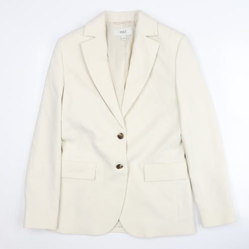 Marks and Spencer Women's Ivory Blazer, Size 6, Business