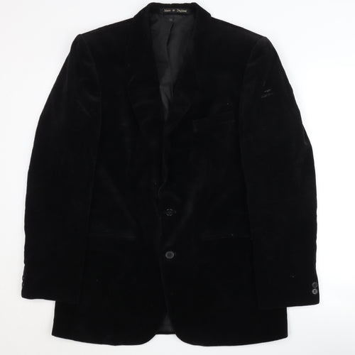 Burton Men's Black Cotton Blazer Size 40R Regular