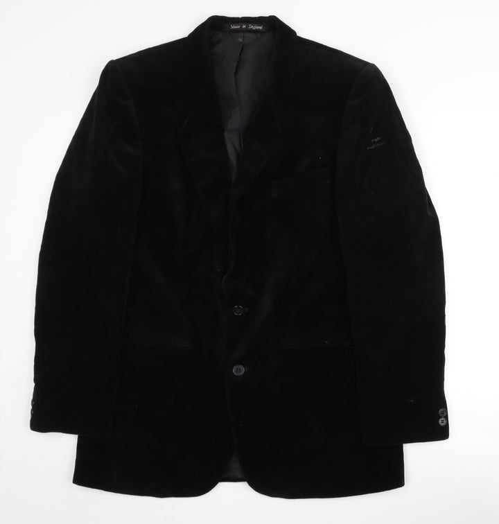 Burton Men's Black Cotton Blazer Size 40R Regular