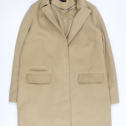 Topshop Beige Women's Overcoat Size 10
