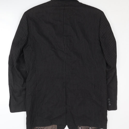 Ben Sherman Men's Black Striped Suit Jacket, Size 40R, Vintage