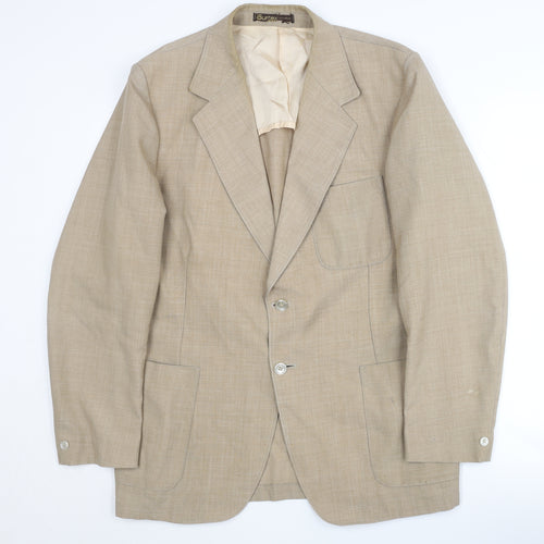 Gurtex Beige Men's Blazer, 40 Regular Fit, Casual